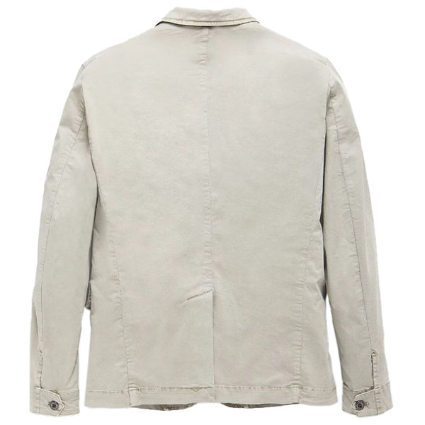 Sleek Beige Four-Pocket Cotton Jacket Refrigiwear