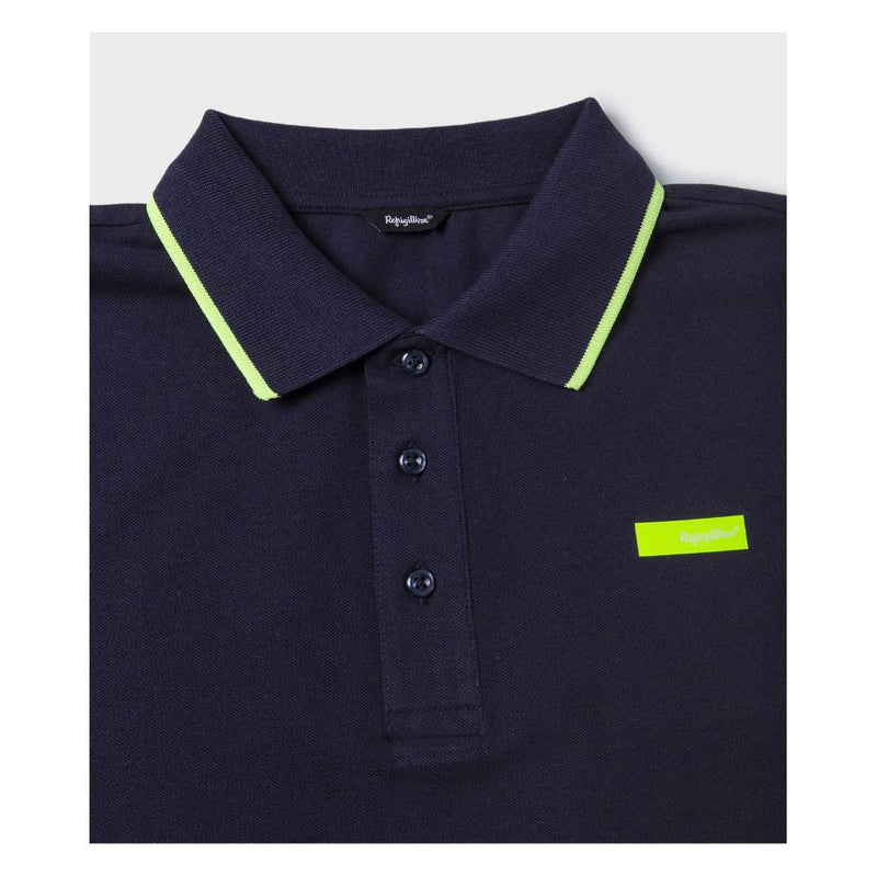 Elegant Cotton Polo Shirt with Contrast Accents Refrigiwear