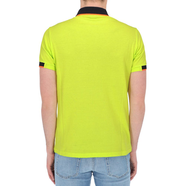 Sunshine Yellow Cotton Polo with Contrast Accents Refrigiwear