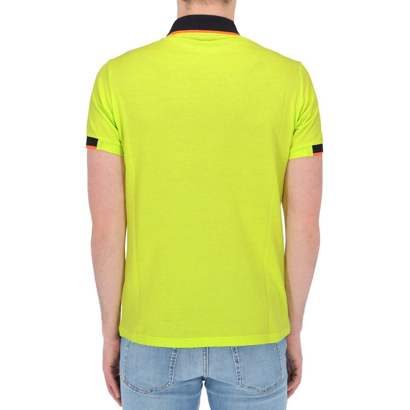 Sunshine Yellow Cotton Polo with Contrast Accents Refrigiwear