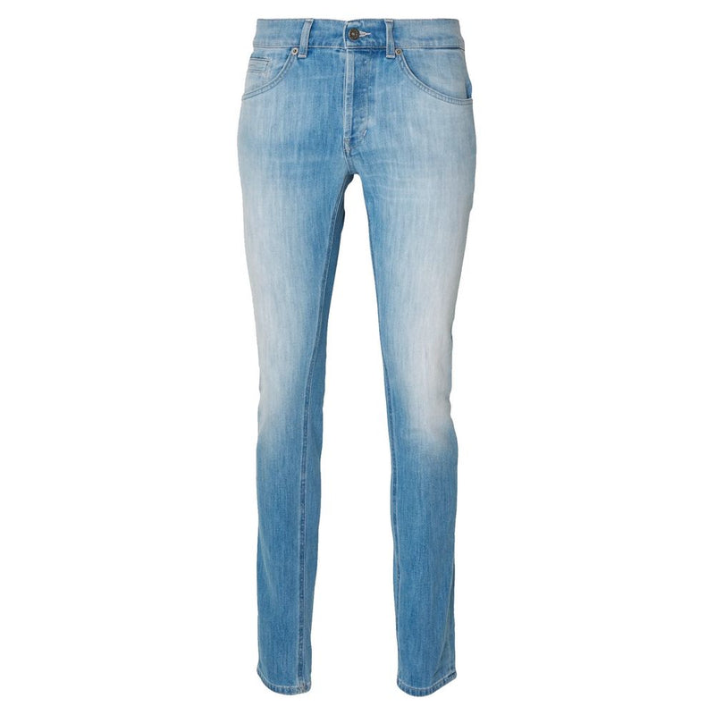 Sleek Light Blue Stretch Denim for Men Dondup