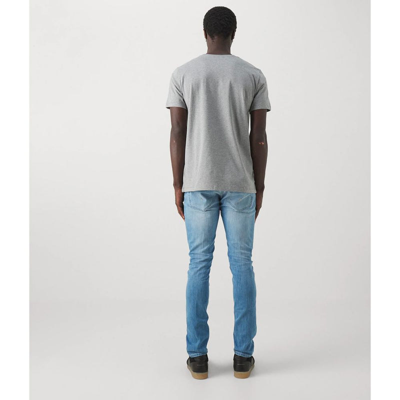 Sleek Light Blue Stretch Denim for Men Dondup