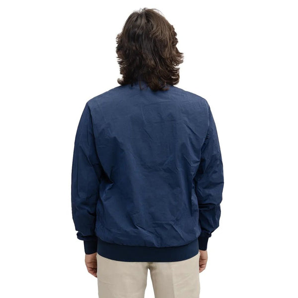 Elevated Casual Blue Bomber Jacket Refrigiwear