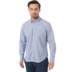 Elegant Checkered Cotton Shirt with Embroidered Logo La Martina