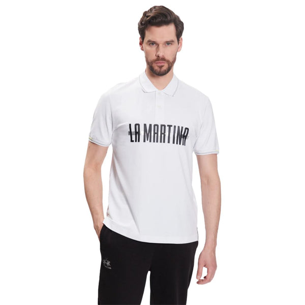 Elegant Cotton-Blend Polo with Glitter Accent La Martina