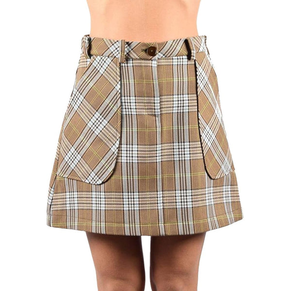 Chic Tartan Cotton Blend Mini Skirt Patrizia Pepe