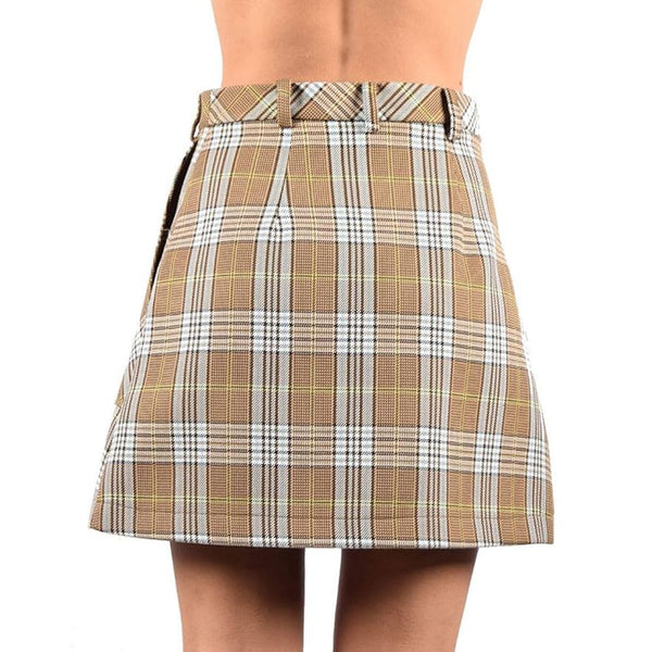 Chic Tartan Cotton Blend Mini Skirt Patrizia Pepe