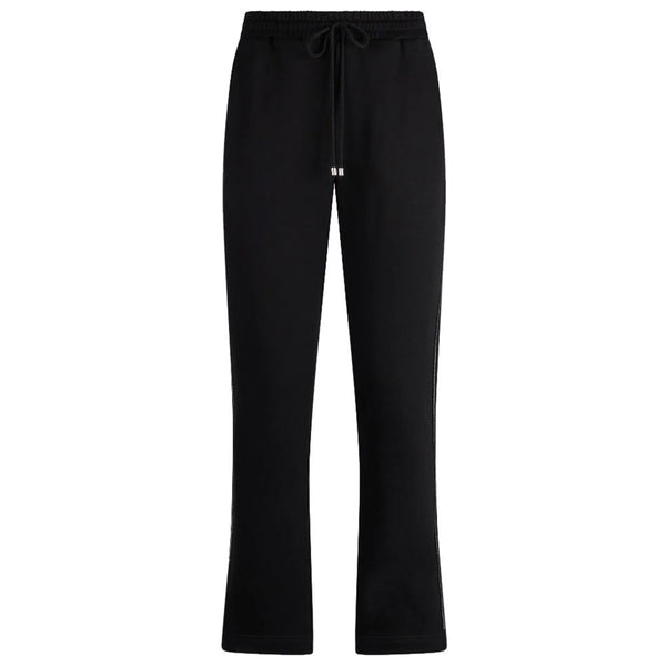 Elegant Cotton Sweatpants with Rhinestone Accent Patrizia Pepe