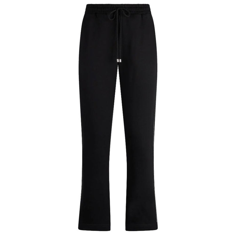 Elegant Cotton Sweatpants with Rhinestone Accent Patrizia Pepe