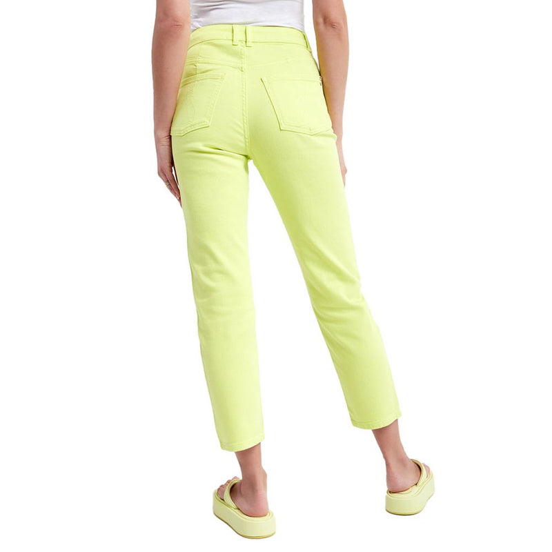 Chic High-Waisted Lime Trousers Patrizia Pepe