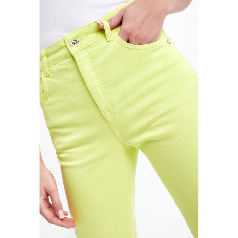 Chic High-Waisted Lime Trousers Patrizia Pepe