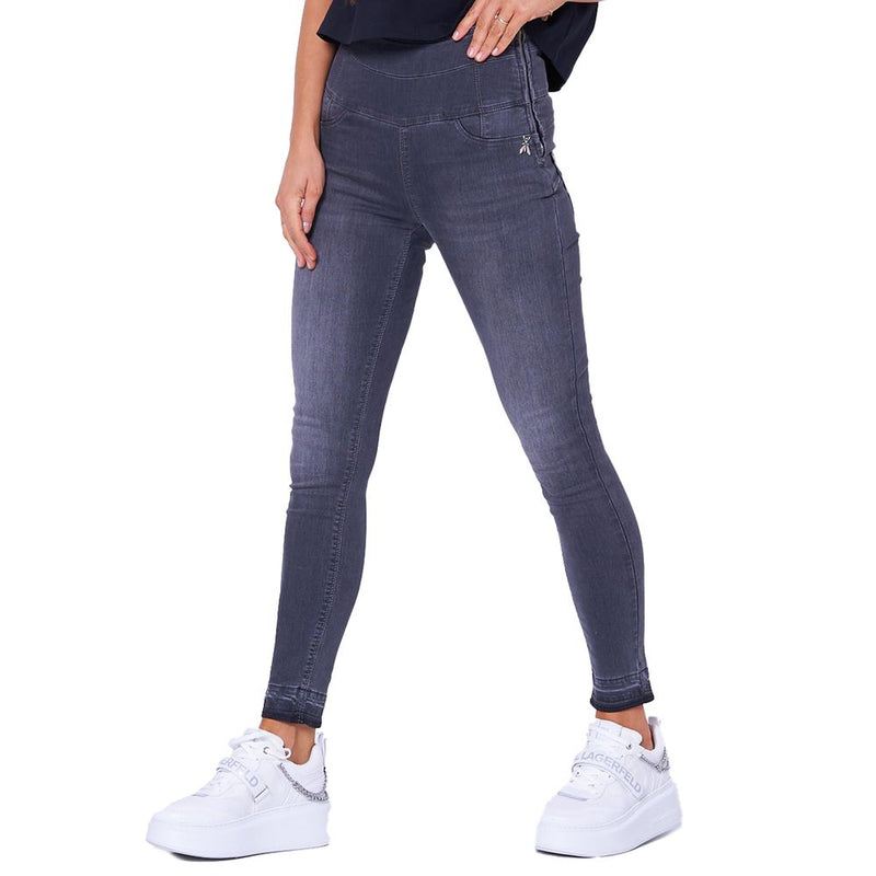 Chic High-Waisted Grey Skinny Jeggings Patrizia Pepe