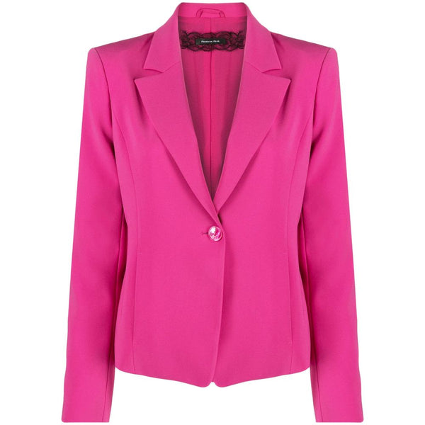 Fuchsia One-Button Stretchy Chic Blazer Patrizia Pepe