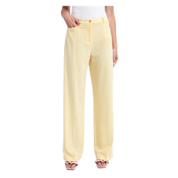 Elegant Smooth Fabric Trousers in Yellow Patrizia Pepe