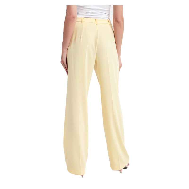 Elegant Smooth Fabric Trousers in Yellow Patrizia Pepe