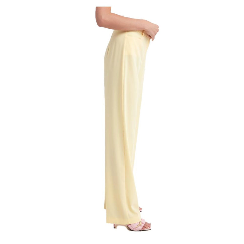 Elegant Smooth Fabric Trousers in Yellow Patrizia Pepe