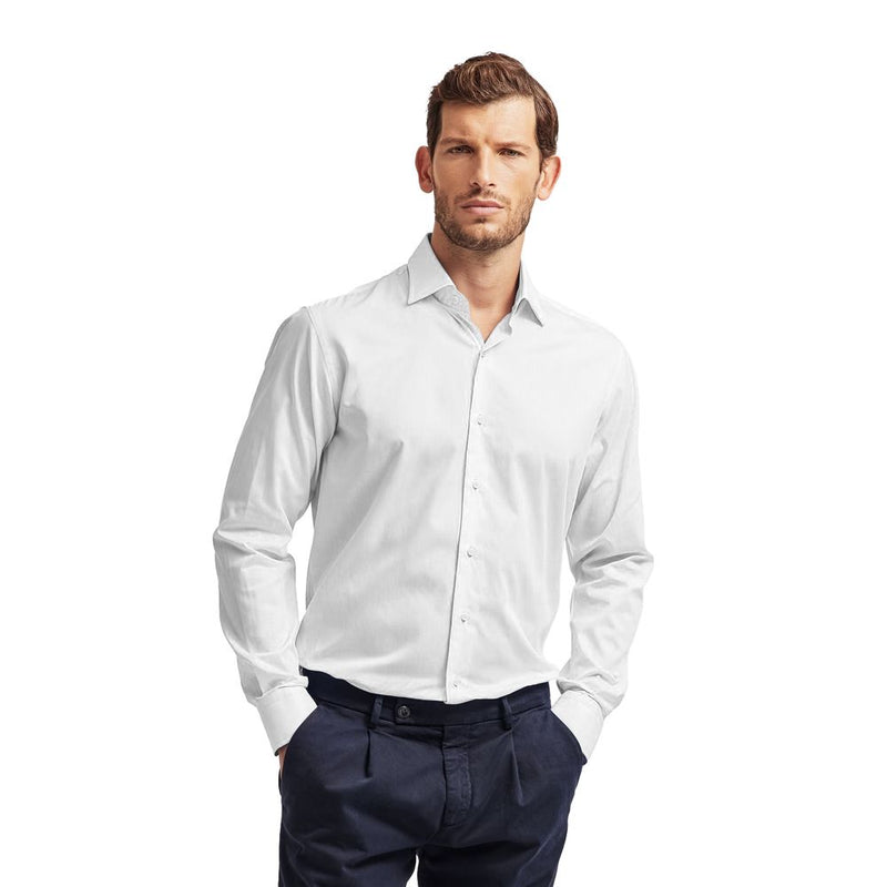 White Cotton Men Shirt Ballantyne