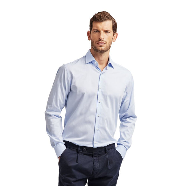 Light Blue Cotton Men Shirt Ballantyne