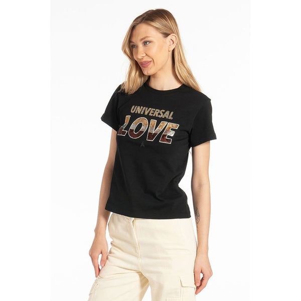 Rhinestone Front Cotton Tee Patrizia Pepe