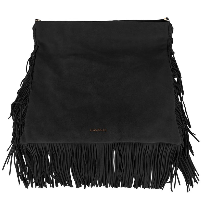 Chic Suede Fringe Crossbody Bag Baldinini Trend