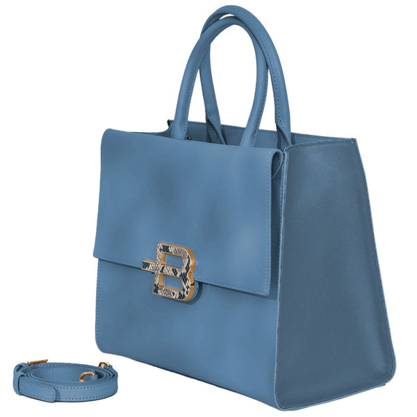 Chic Calfskin Handbag with Magnet Detail Baldinini Trend