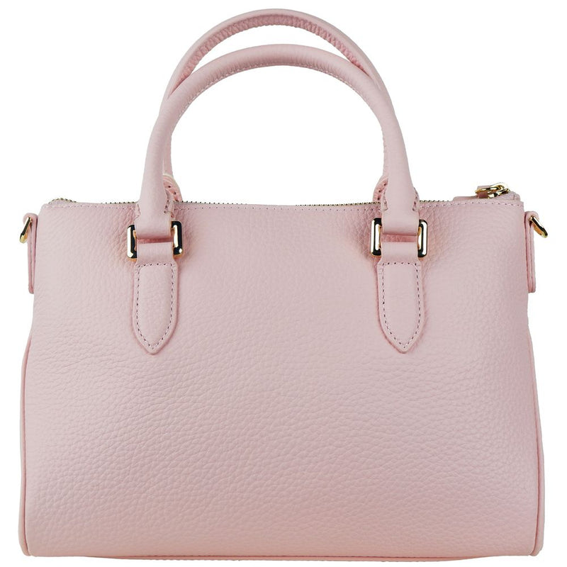 Chic Pink Textured Calfskin Handbag Baldinini Trend