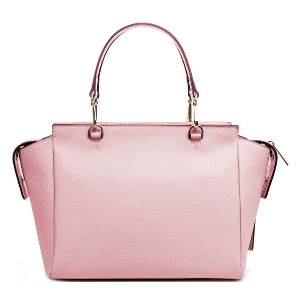 Chic Pink Textured Calfskin Handbag Baldinini Trend