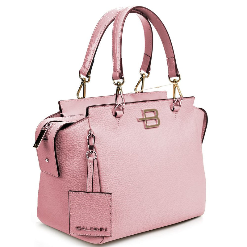 Chic Pink Textured Calfskin Handbag Baldinini Trend