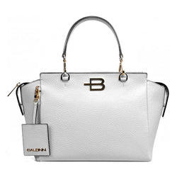 Elegant Textured Calfskin Handbag Baldinini Trend