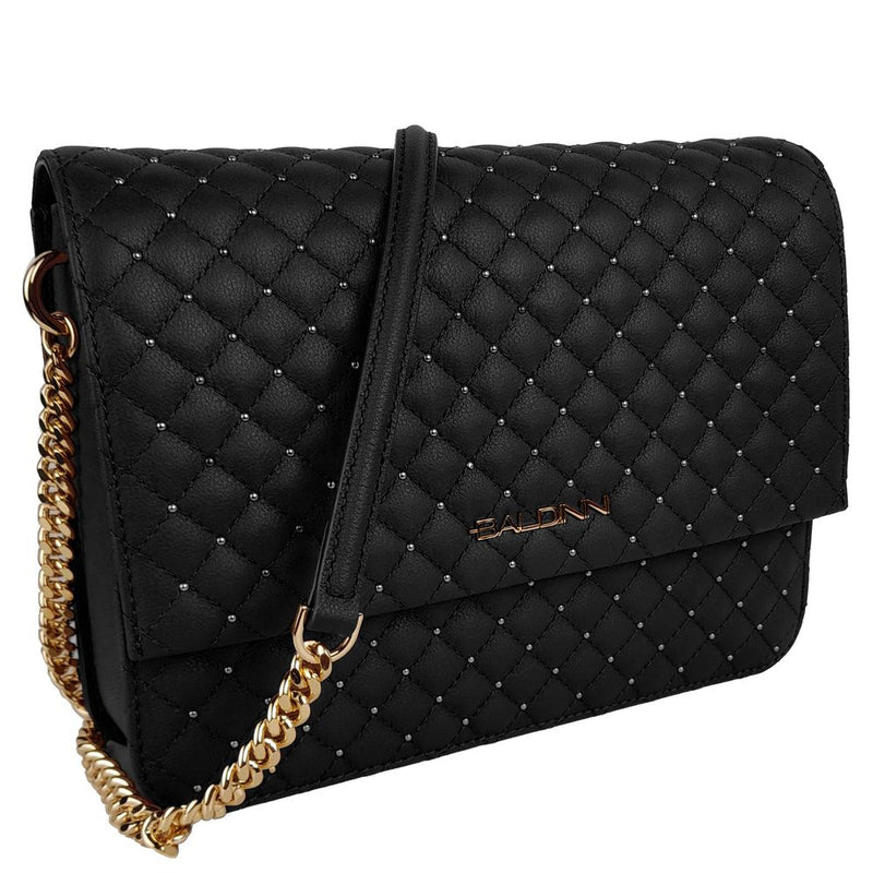 Elegant Quilted Calfskin Shoulder Bag Baldinini Trend