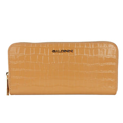 Elegant Croco Print Leather Wallet Baldinini Trend