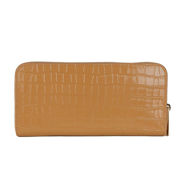 Elegant Croco Print Leather Wallet Baldinini Trend