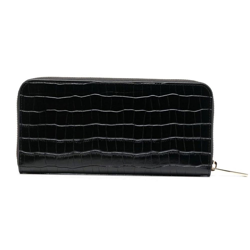 Elegant Croco Print Leather Wallet Baldinini Trend