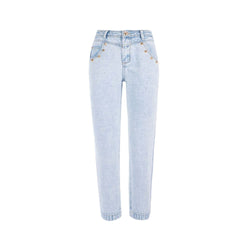 Light Blue Cotton Women Jeans Yes Zee