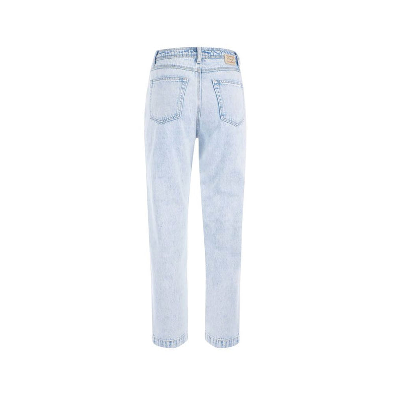 Light Blue Cotton Women Jeans Yes Zee