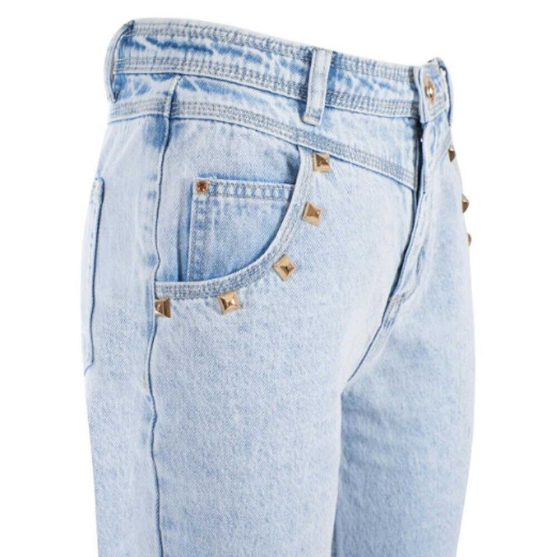 Light Blue Cotton Women Jeans Yes Zee