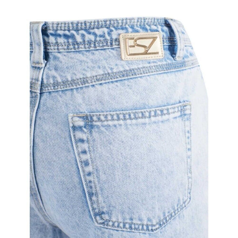 Light Blue Cotton Women Jeans Yes Zee