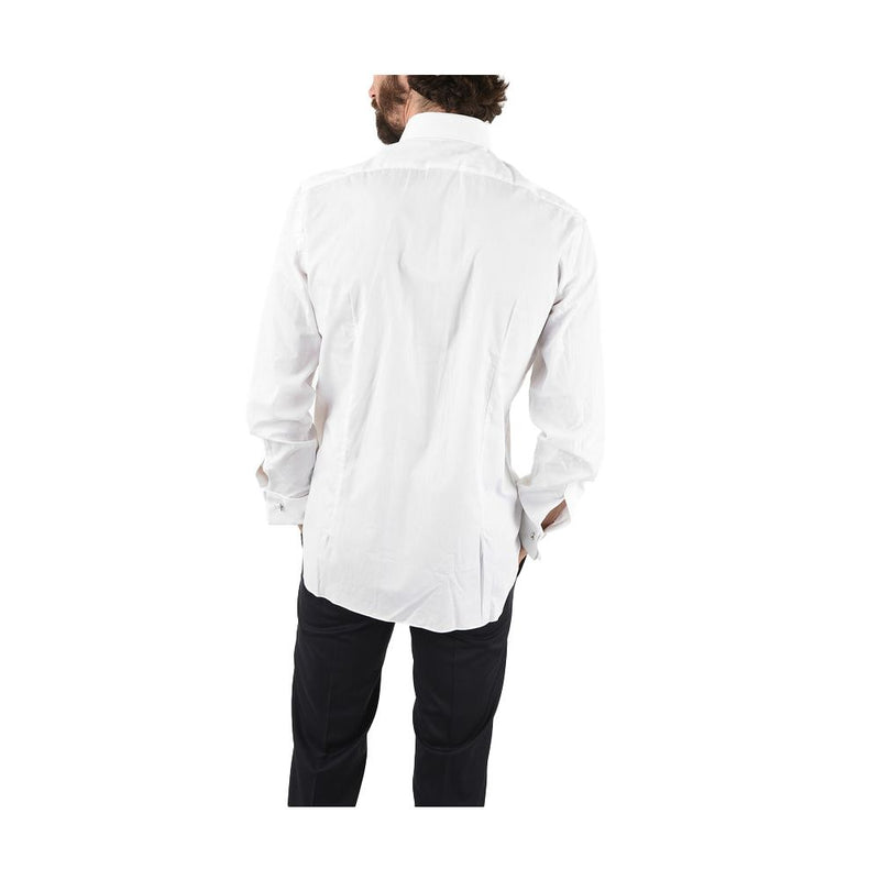 Elegant White Cotton Blend Shirt Aquascutum