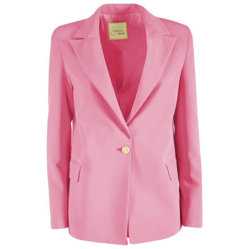 Pink Polyester Women Blazer Yes Zee