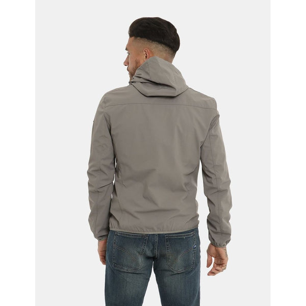 Sleek Gray Nylon Windbreaker Yes Zee