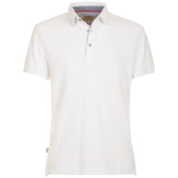 Chic White Cotton Polo Shirt with Chest Logo Fred Mello