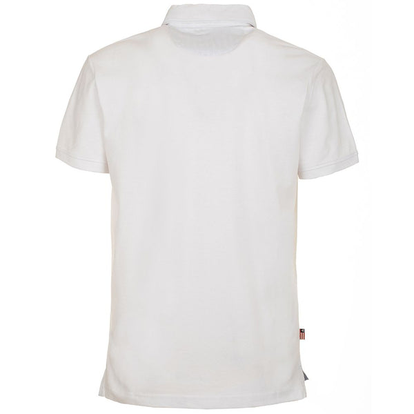 Chic White Cotton Polo Shirt with Chest Logo Fred Mello