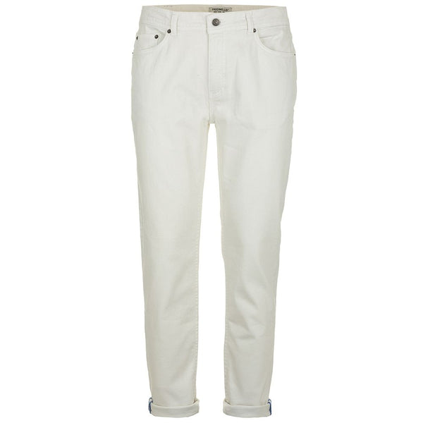 Elegant White Denim Trousers for Men Fred Mello