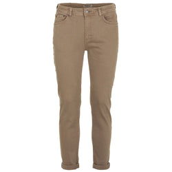 Elegant Brown Cotton Denim Trousers Fred Mello