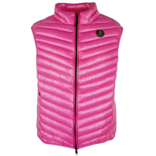 Chic Pink Nylon Down Vest for Her Centogrammi