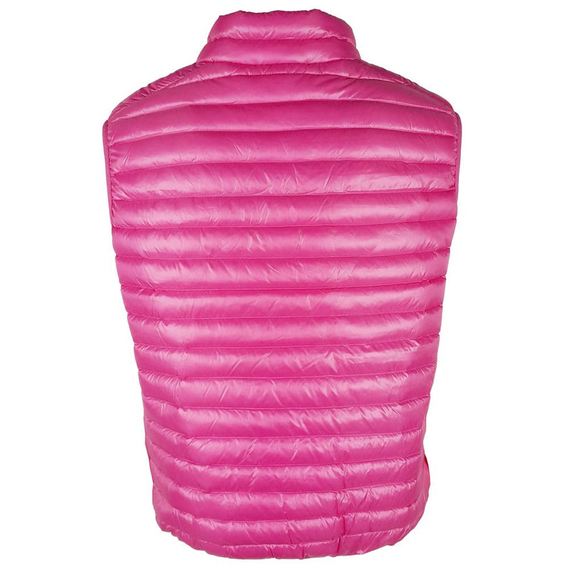 Chic Pink Nylon Down Vest for Her Centogrammi