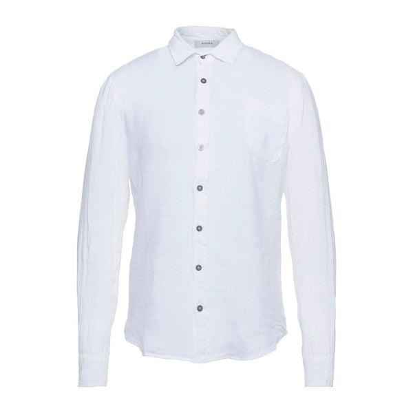 Elegant White Linen Shirt for Men Alpha Studio