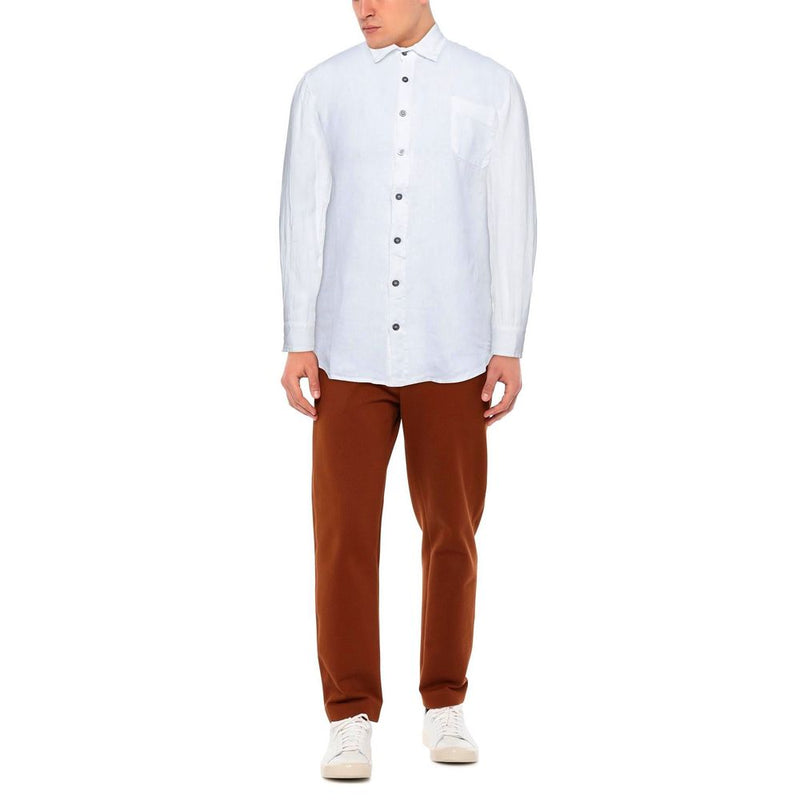 Elegant White Linen Shirt for Men Alpha Studio