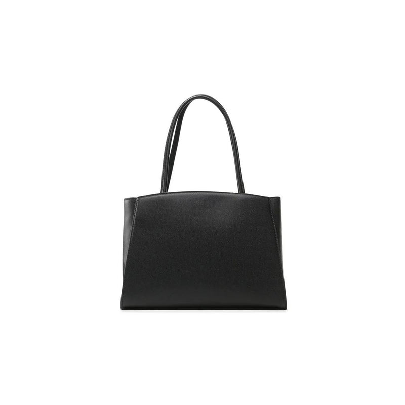 Chic Ebony Tote with Silver Logo Accent Plein Sport