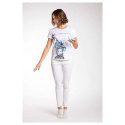 Chic White Stretch Viscose Tee A.Tratti